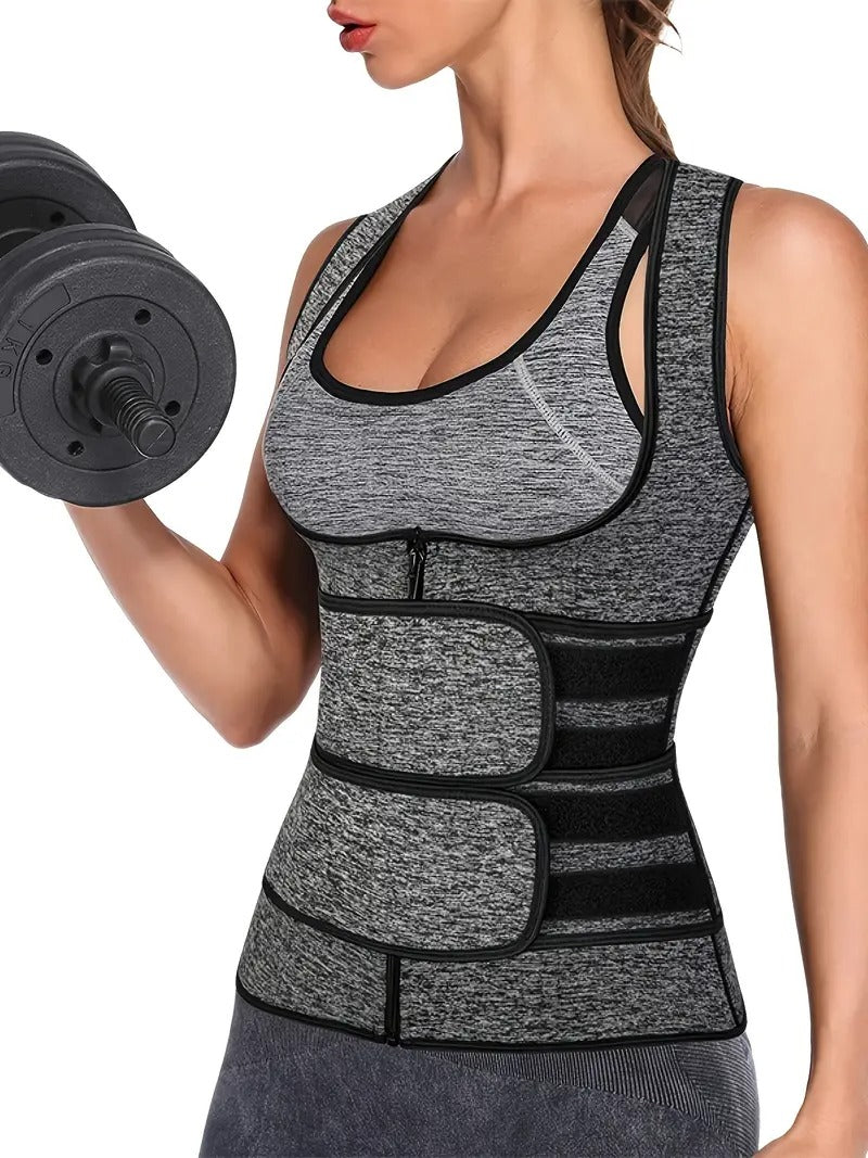 Women's Postpartum Recovery Tummy Control Bodysuit - High Support Zippered Waist Trainer