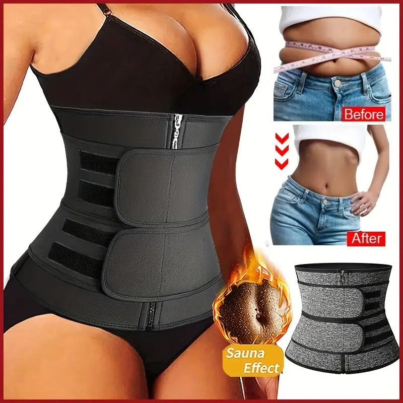 Women's Slimming Waist Trainer Belt - Neoprene & Nylon, Tummy Control for Fitness & Body Shaping