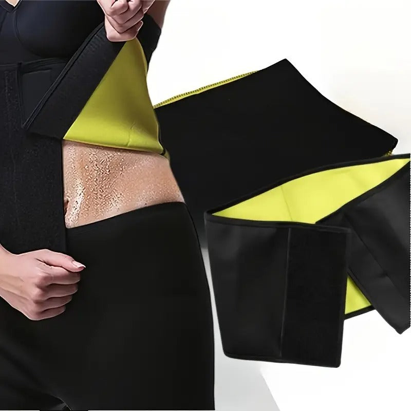 1pc Women's Thermal Waist Trainer Belt - Neoprene & Knit Fabric