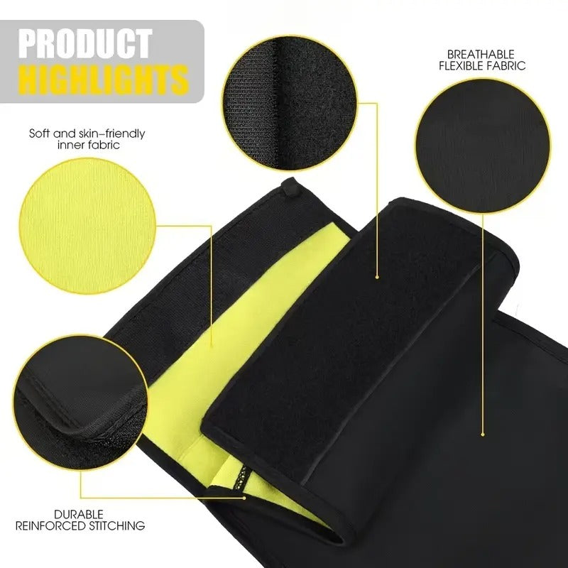 1pc Women's Thermal Waist Trainer Belt - Neoprene & Knit Fabric